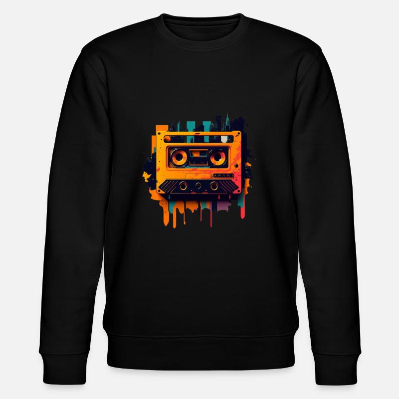 Retro Mixtape - Stanley/Stella Unisex Bio-Sweatshirt CHANGER  - Schwarz