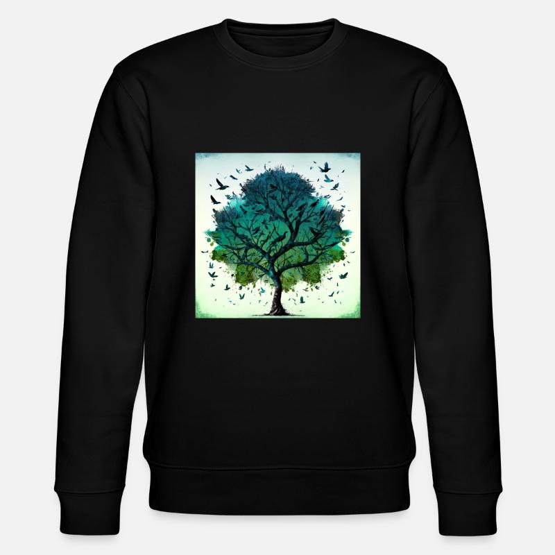 Zen-Baum Nr. 2 - Stanley/Stella Unisex Bio-Sweatshirt CHANGER  - Schwarz