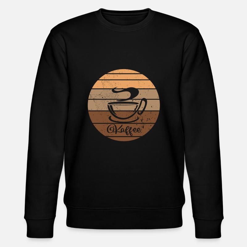 Kaffee Design, ich brauche Kaffee - Stanley/Stella Unisex Bio-Sweatshirt CHANGER  - Schwarz