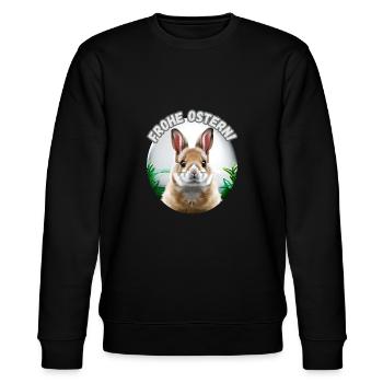 Frohe Ostern - Stanley/Stella Unisex Bio-Sweatshirt CHANGER  - Schwarz - Vorne - Nik (191cm) & Marisol (170cm)