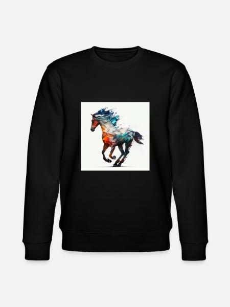 Fiery horse n°9 - Stanley/Stella CHANGER Unisex Organic Sweatshirt - black