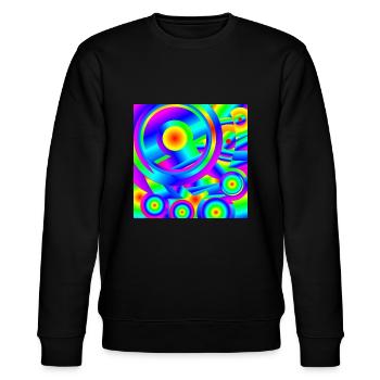 Mediterraner Sonnenaufgang - Stanley/Stella Unisex Bio-Sweatshirt CHANGER  - Schwarz - Vorne - Nik (191cm) & Marisol (170cm)