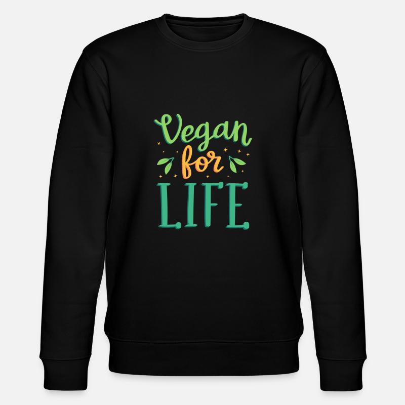 Vegan for life - Stanley/Stella CHANGER Unisex Organic Sweatshirt - black