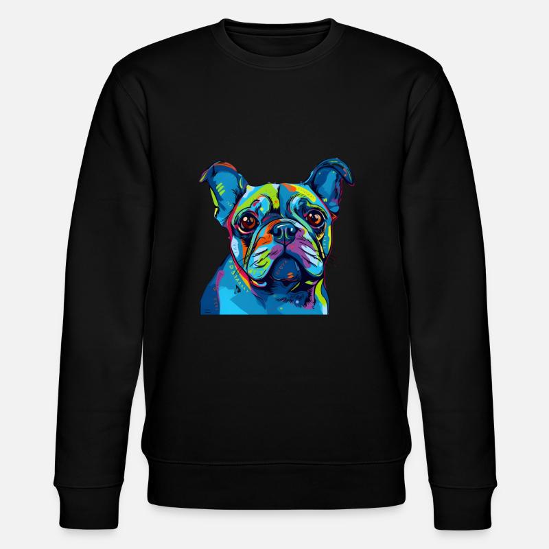 Hund farbig - Stanley/Stella Unisex Bio-Sweatshirt CHANGER  - Schwarz