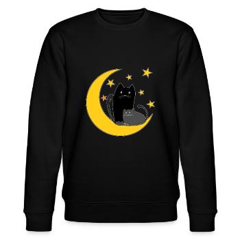 Katzen - Stanley/Stella Unisex Bio-Sweatshirt CHANGER  - Schwarz - Vorne - Nik (191cm) & Marisol (170cm)