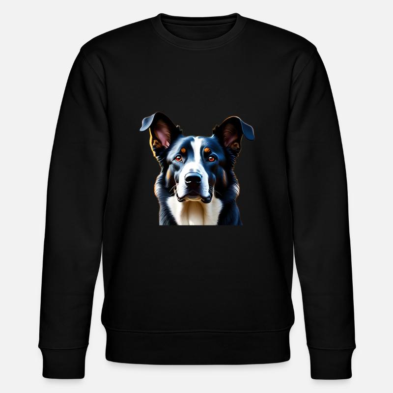 Dreifarbiger Hund - Stanley/Stella Unisex Bio-Sweatshirt CHANGER  - Schwarz