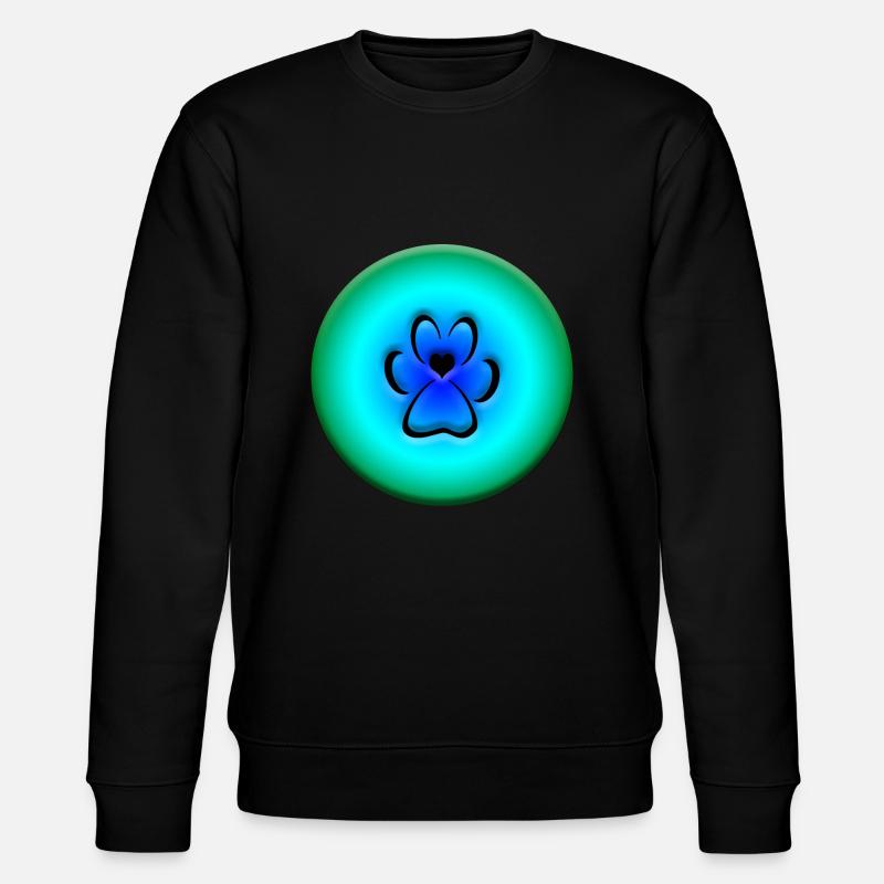 Hundepfote - Stanley/Stella Unisex Bio-Sweatshirt CHANGER  - Schwarz
