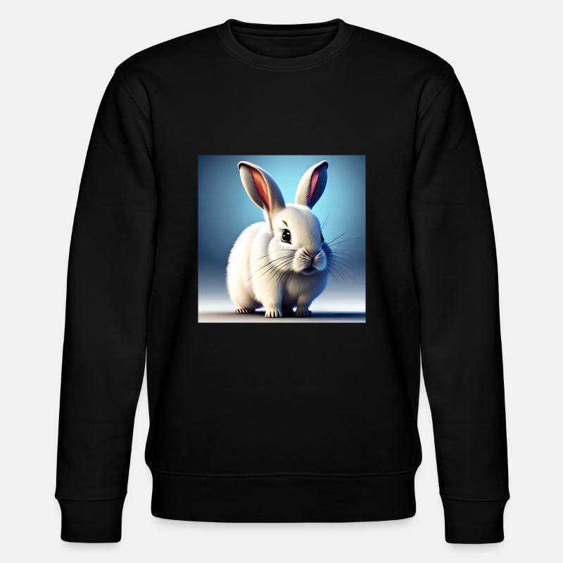 Lapin blanc - Sweat bio CHANGER Stanley/Stella Unisexe - noir