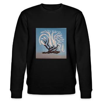 Alter blühender Baum während eines sonnigen Frühlingstages - Stanley/Stella Unisex Bio-Sweatshirt CHANGER  - Schwarz - Vorne - Nik (191cm) & Marisol (170cm)