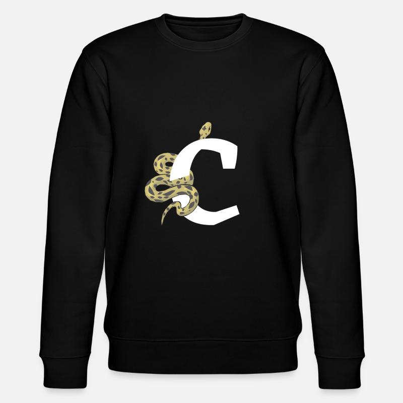 Letter c snake - Stanley/Stella CHANGER Unisex Organic Sweatshirt - black