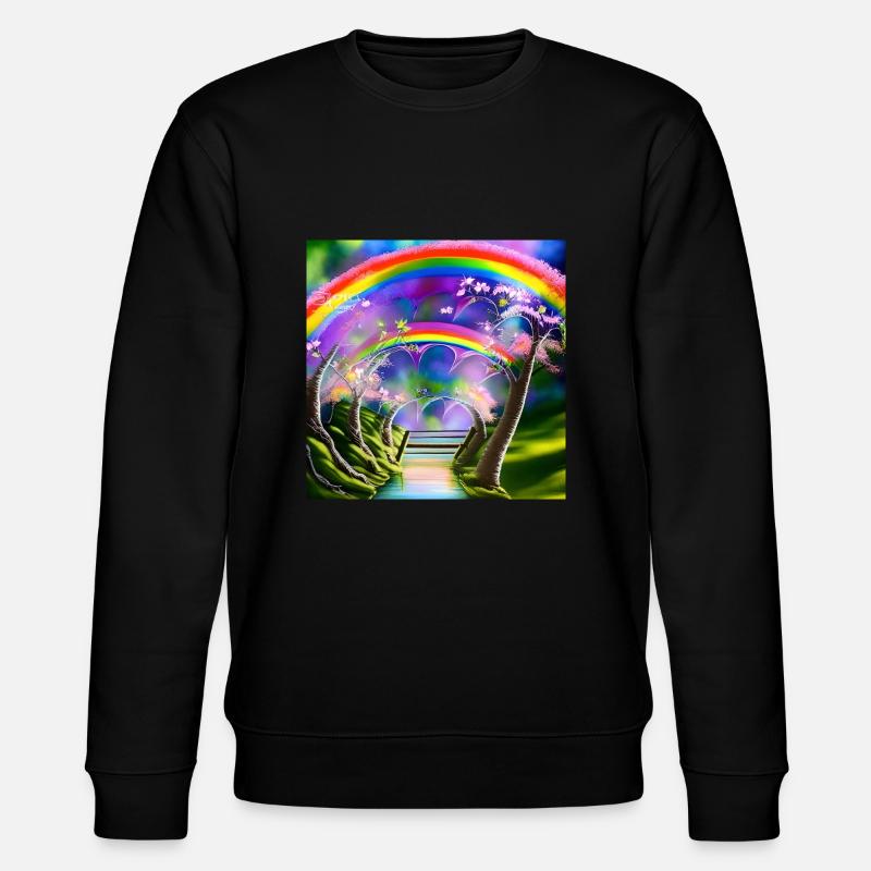 rainbow in spring - Stanley/Stella CHANGER Unisex Organic Sweatshirt - black
