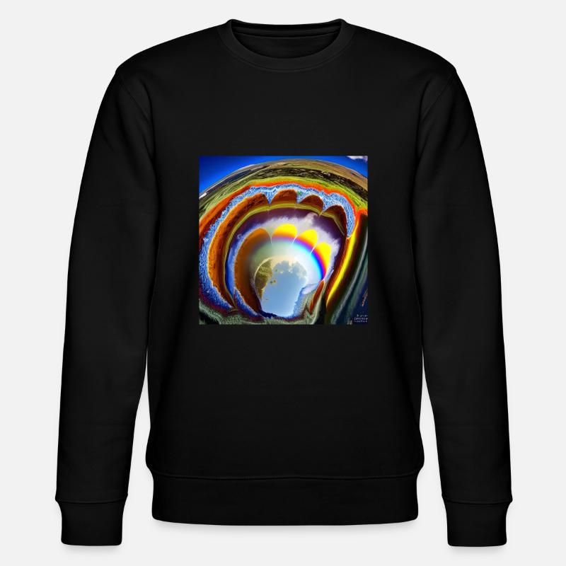 rainbow with sun from above - Stanley/Stella CHANGER Unisex Organic Sweatshirt - black