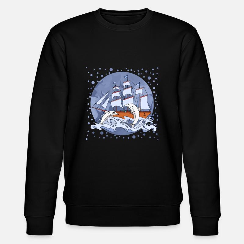 Segelschiff - Stanley/Stella Unisex Bio-Sweatshirt CHANGER  - Schwarz