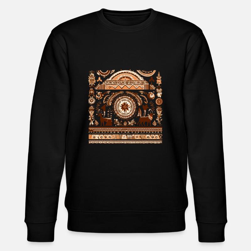 Afrikanische Folklore - Stanley/Stella Unisex Bio-Sweatshirt CHANGER  - Schwarz