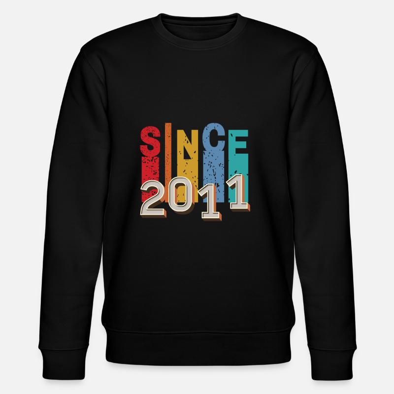 Seit 2011 retro - Stanley/Stella Unisex Bio-Sweatshirt CHANGER  - Schwarz