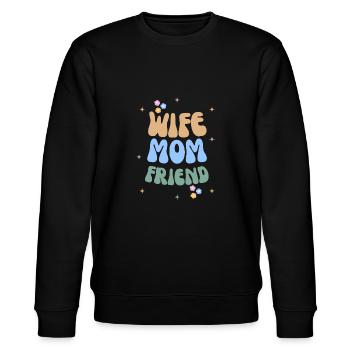 Femme Maman Amie T-shirt de la fête des mères - Sweat bio CHANGER Stanley/Stella Unisexe - noir - Devant - Nik (191cm) & Marisol (170cm)