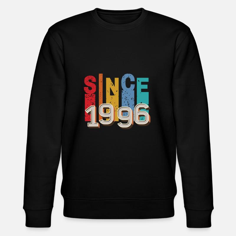 Seit 1996 retro - Stanley/Stella Unisex Bio-Sweatshirt CHANGER  - Schwarz