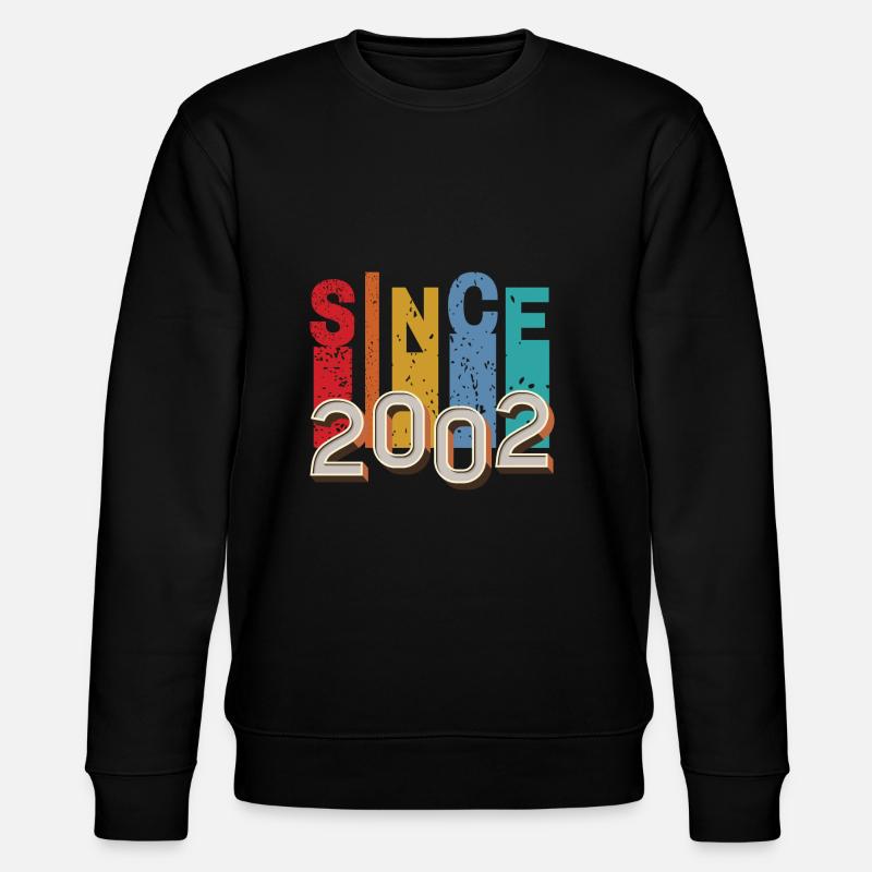 Seit 2002 retro - Stanley/Stella Unisex Bio-Sweatshirt CHANGER  - Schwarz