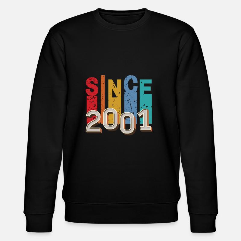 Seit 2001 retro - Stanley/Stella Unisex Bio-Sweatshirt CHANGER  - Schwarz