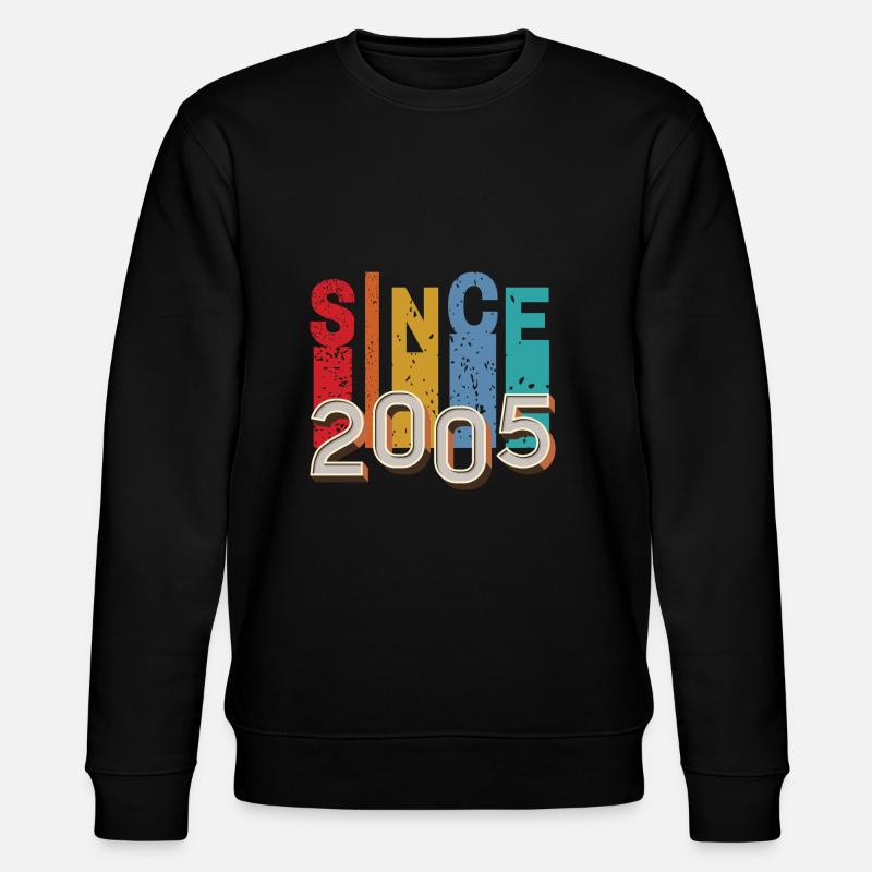 Since 2005 retro - Stanley/Stella CHANGER Unisex Organic Sweatshirt - black