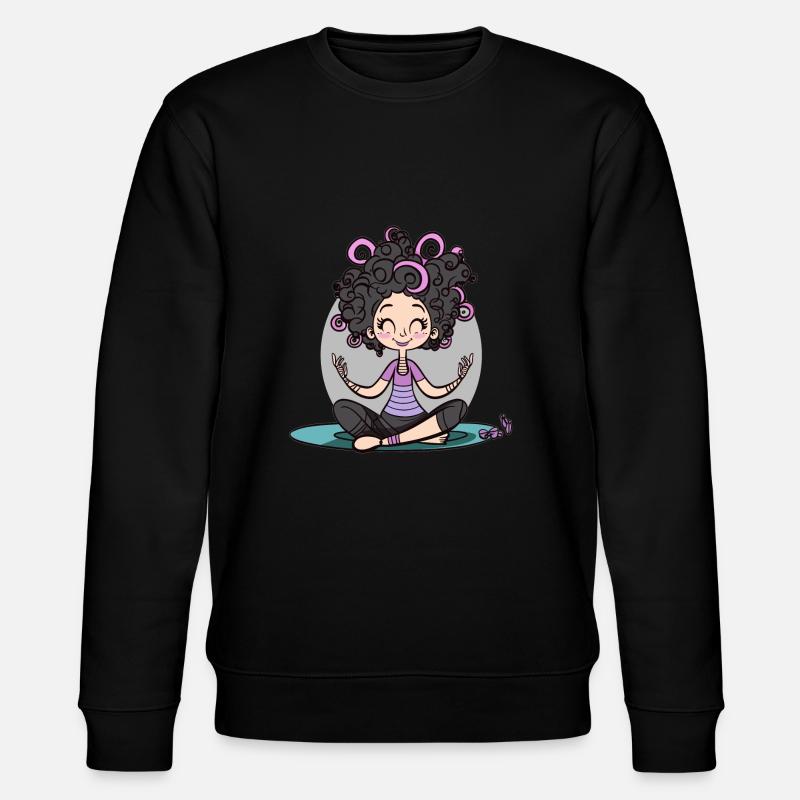 Yoga Lotus Pose - Stanley/Stella Unisex Bio-Sweatshirt CHANGER  - Schwarz