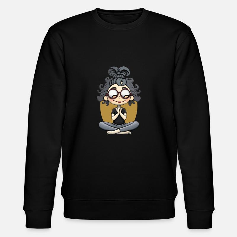 Yoga Lotus Pose - Stanley/Stella Unisex Bio-Sweatshirt CHANGER  - Schwarz