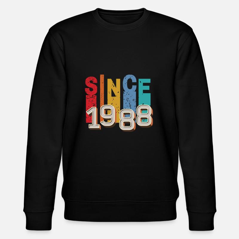 Seit 1988 retro - Stanley/Stella Unisex Bio-Sweatshirt CHANGER  - Schwarz