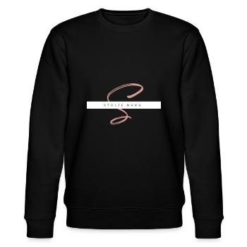 Stolze Mama - Stanley/Stella Unisex Bio-Sweatshirt CHANGER  - Schwarz - Vorne - Nik (191cm) & Marisol (170cm)