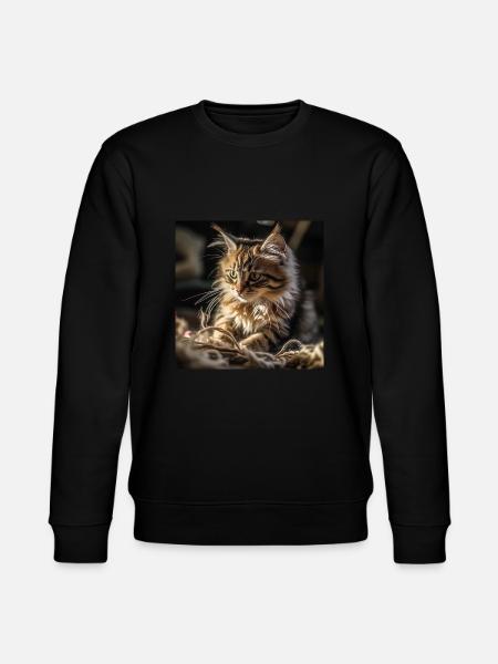 Main Coon Babykatze, verspielt und ultra süß - Stanley/Stella Unisex Bio-Sweatshirt CHANGER - Schwarz