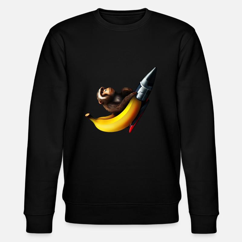 Rocket Banana Monkey Astronaute - Sweat bio CHANGER Stanley/Stella Unisexe - noir