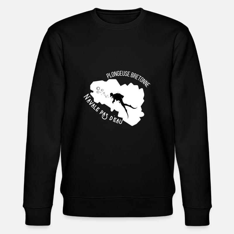 Plongeuse bretonne n’avale pas d’eau - Sweat bio CHANGER Stanley/Stella Unisexe - noir