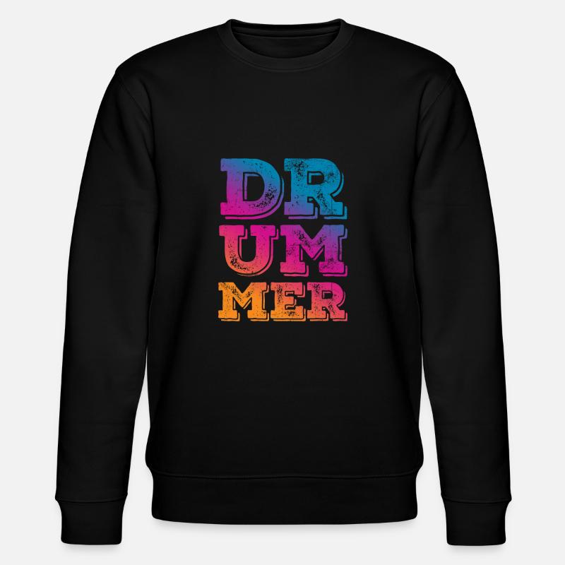 Drummer Drummer Gift - Stanley/Stella CHANGER Unisex Organic Sweatshirt - black