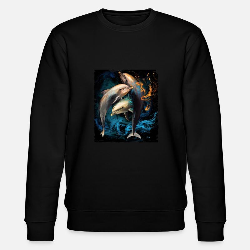 Drapeau de dauphin - Sweat bio CHANGER Stanley/Stella Unisexe - noir