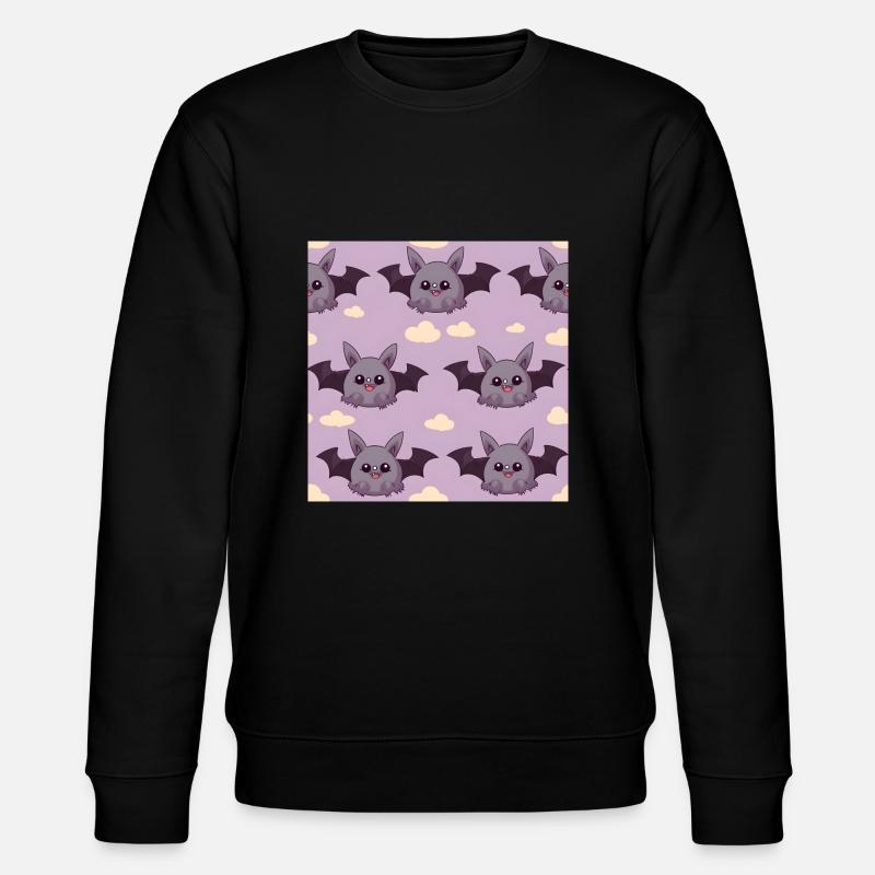 Comic Bat Adventures: Süße Fledermäuse - Stanley/Stella Unisex Bio-Sweatshirt CHANGER  - Schwarz