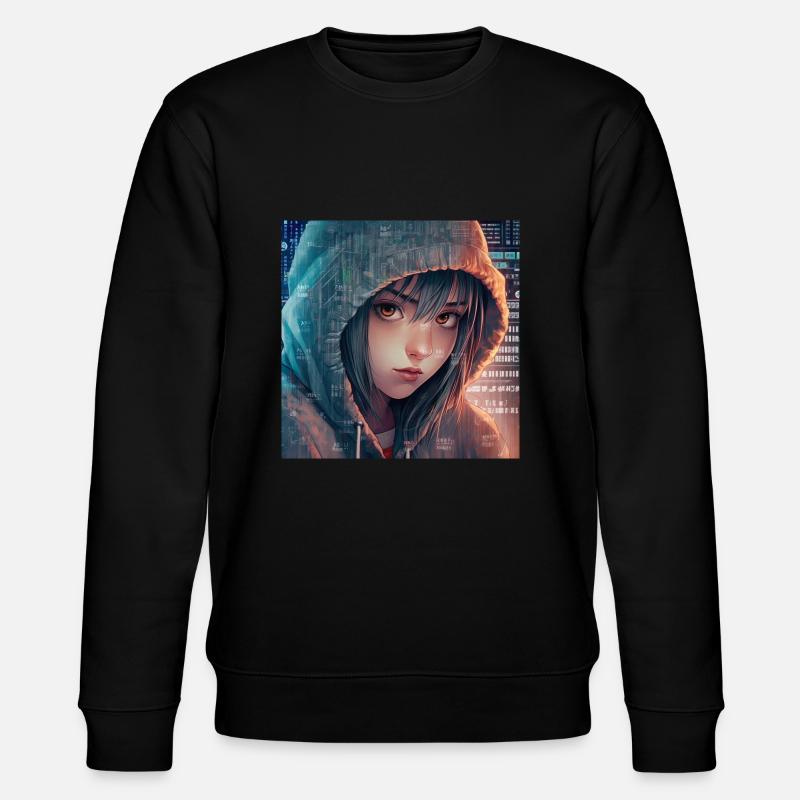 Hacker girl - Stanley/Stella Unisex Bio-Sweatshirt CHANGER  - Schwarz