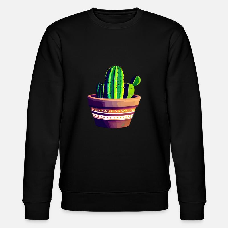 Cactus Plante Botanique Biodiversité - Sweat bio CHANGER Stanley/Stella Unisexe - noir