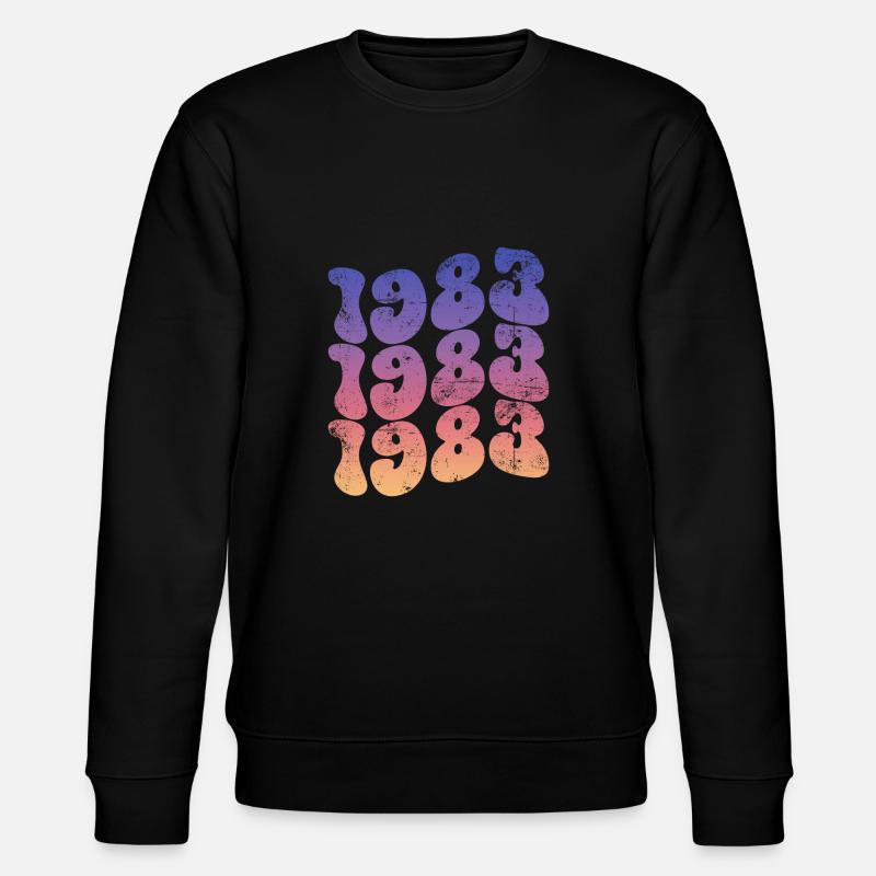 1983 40th birthday - Stanley/Stella CHANGER Unisex Organic Sweatshirt - black
