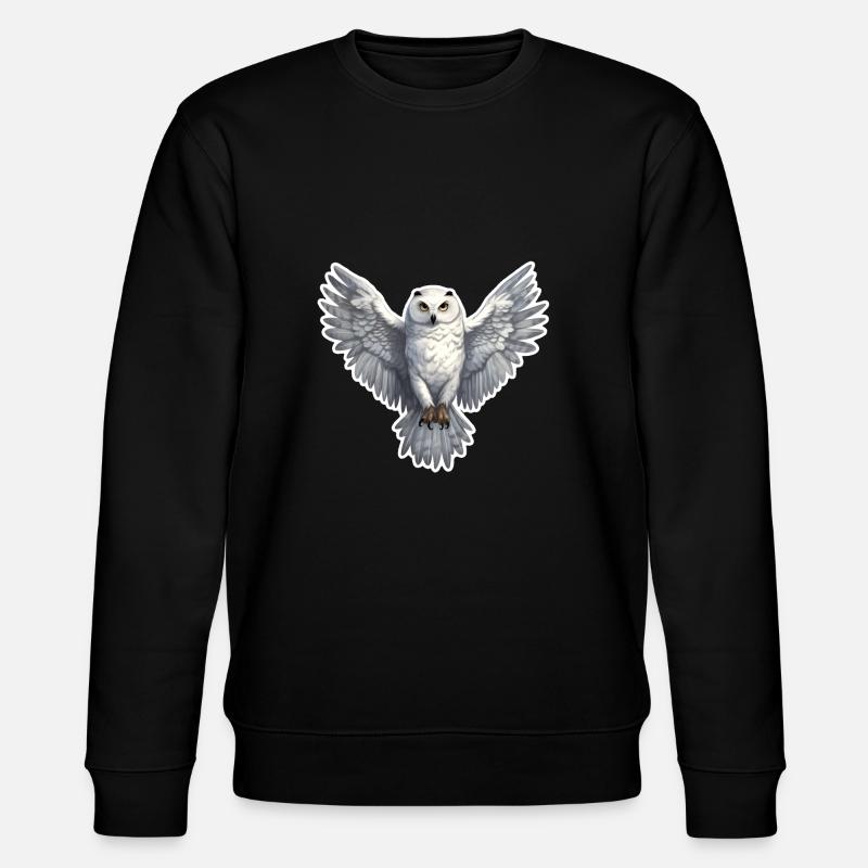 Schnee Eule - Stanley/Stella Unisex Bio-Sweatshirt CHANGER  - Schwarz
