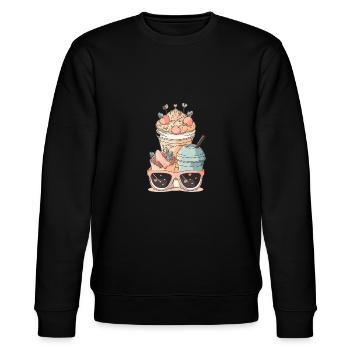 Tasse à café Lunettes de soleil Garniture - Sweat bio CHANGER Stanley/Stella Unisexe - noir - Devant - Nik (191cm) & Marisol (170cm)