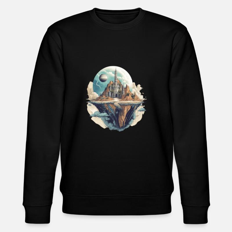 Futuristic life on planets - Stanley/Stella CHANGER Unisex Organic Sweatshirt - black