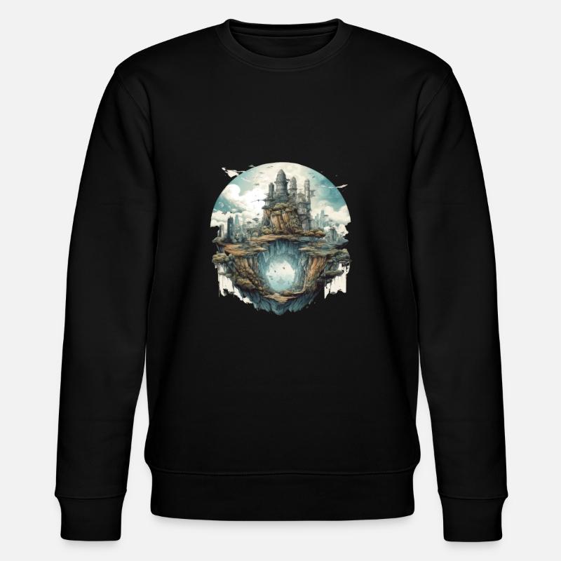 Futuristic life on planets - Stanley/Stella CHANGER Unisex Organic Sweatshirt - black