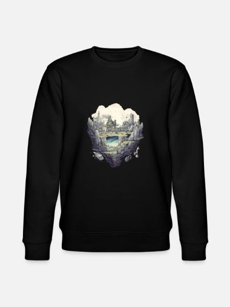 Futuristic life on planets - Stanley/Stella CHANGER Unisex Organic Sweatshirt - black