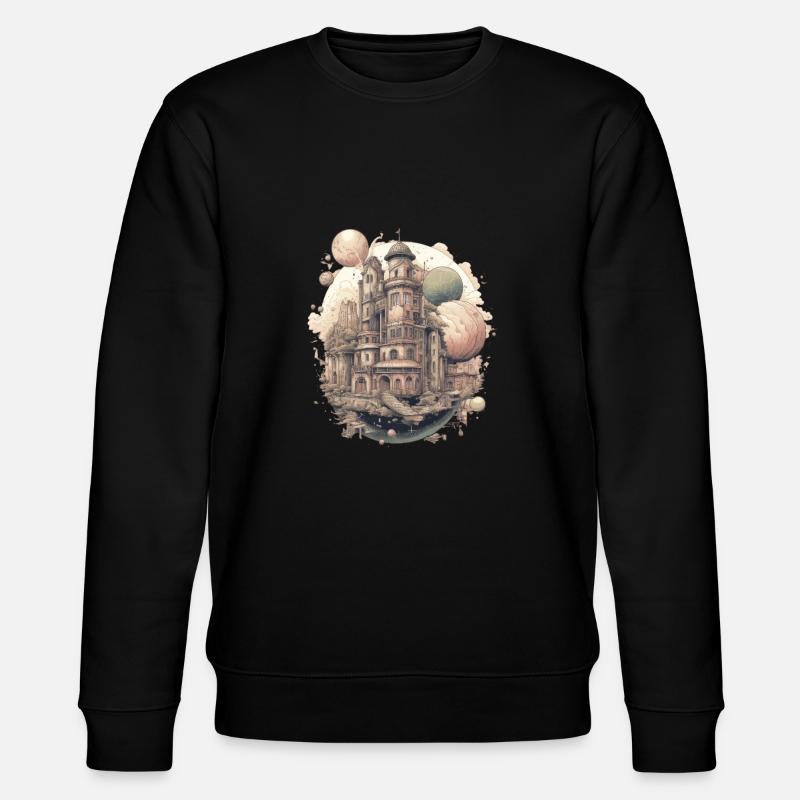 Futuristisch Leben auf Planeten - Stanley/Stella Unisex Bio-Sweatshirt CHANGER  - Schwarz