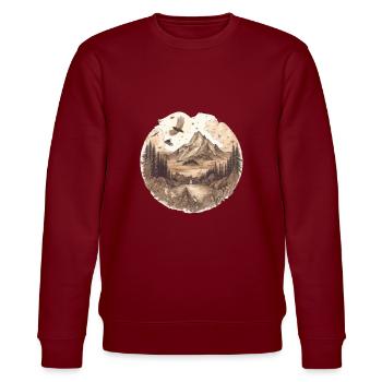 Nature Aventure Randonnée Camping Design - Sweat bio CHANGER Stanley/Stella Unisexe - bordeaux - Devant - Nik (191cm) & Marisol (170cm)