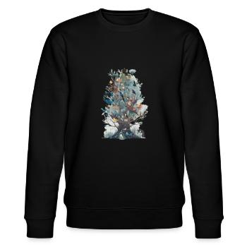 Bird watching Bird watchers Birds - Stanley/Stella CHANGER Unisex Organic Sweatshirt - black - Front - Nik (191cm) & Marisol (170cm)