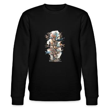 Bird watching Bird watchers Birds - Stanley/Stella CHANGER Unisex Organic Sweatshirt - black - Front - Nik (191cm) & Marisol (170cm)