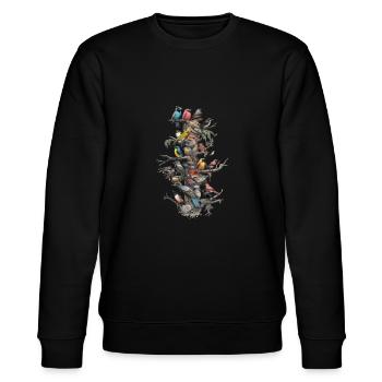 Bird watching Bird watchers Birds - Stanley/Stella CHANGER Unisex Organic Sweatshirt - black - Front - Nik (191cm) & Marisol (170cm)