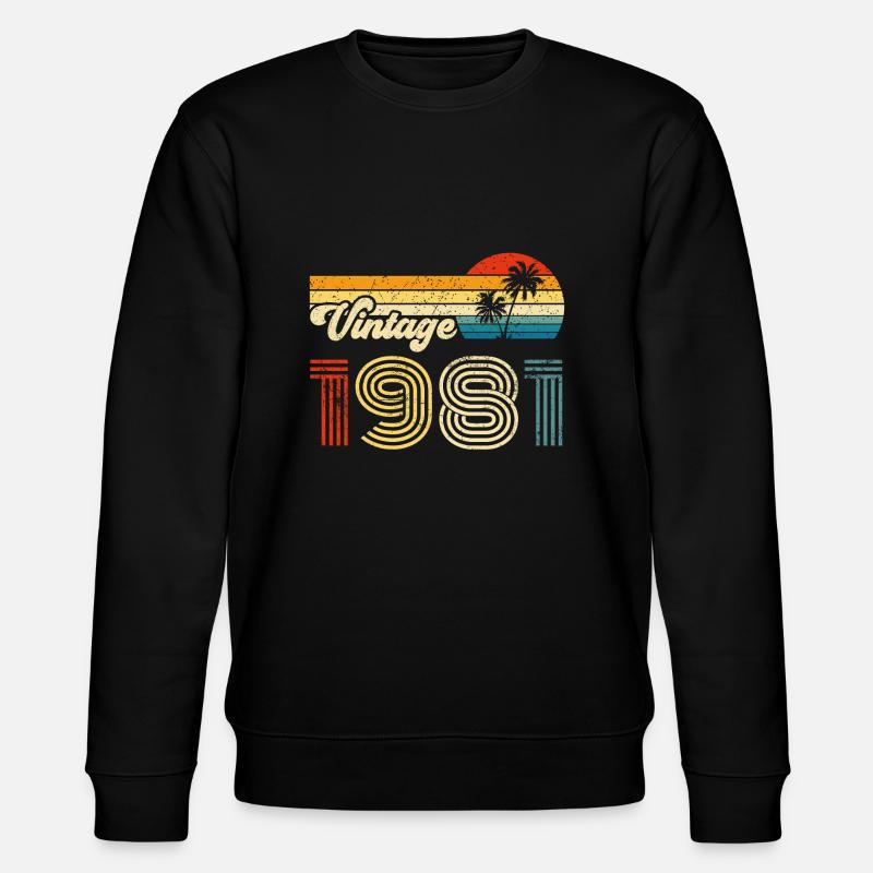 Millésime 1981 - Sweat bio CHANGER Stanley/Stella Unisexe - noir