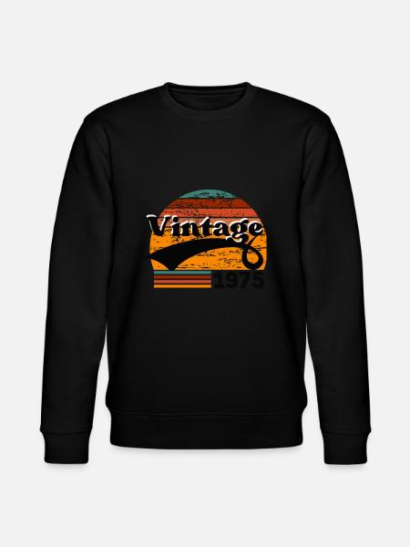 Årgang 1975 - Stanley/Stella økologisk unisex-sweatshirt CHANGER  - sort