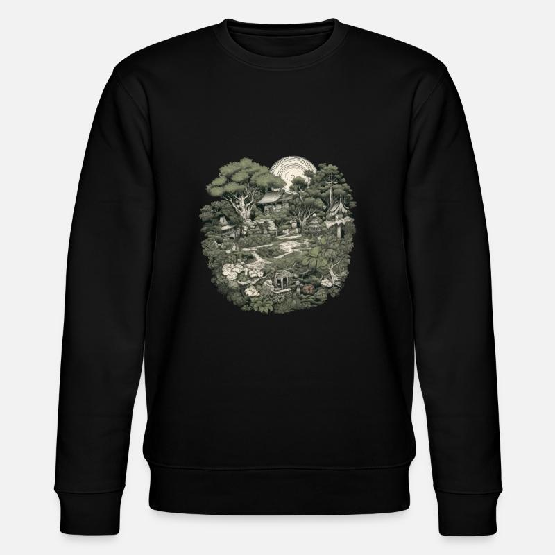 Bonsaï - Jardin Japonais - Sweat bio CHANGER Stanley/Stella Unisexe - noir